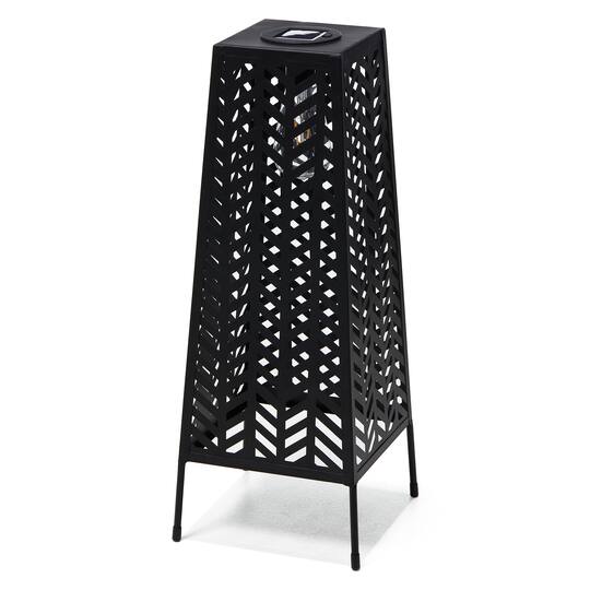 Glitzhome® 21.5" Metal Geometric Solar Powered Floor Lantern